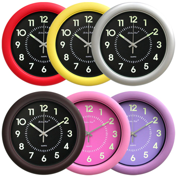 야광 무소음 벽시계 (6종)